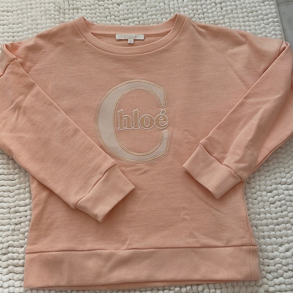 Chloe kids sweatshirt in soft peach/pink